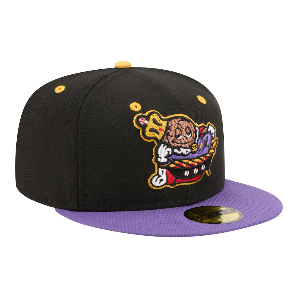 New Era Visalia Rawhide Black/Purple Minor League Theme Nights 59FIFTY Fitted Hat