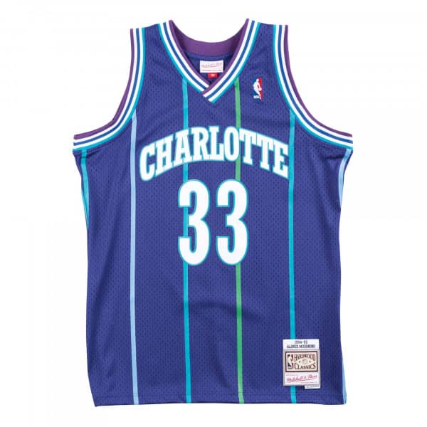 M&N NBA Swingman Jersey Charlotte Hornets Alternate 1994-95 Alonzo Mourning
