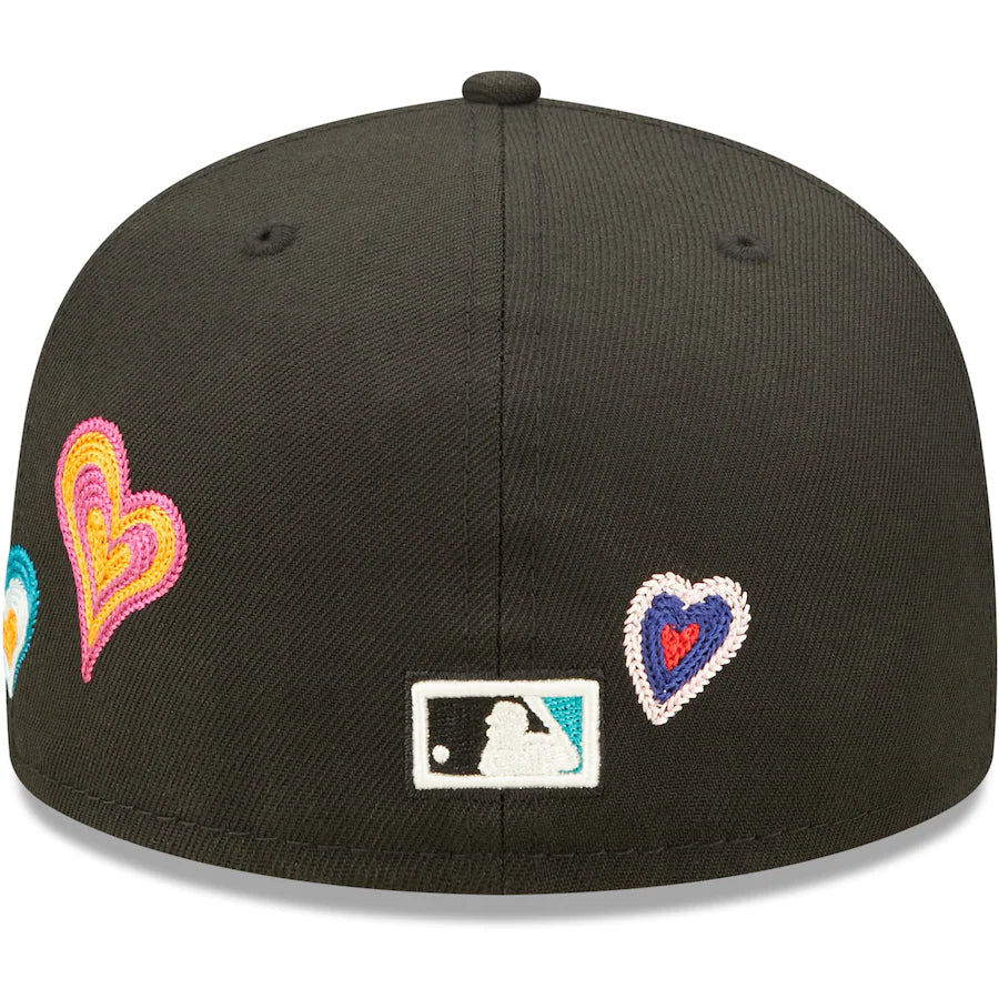 NEW ERA Florida Marlins Chain Stitch Heart Black 59FIFTY Fitted Cap