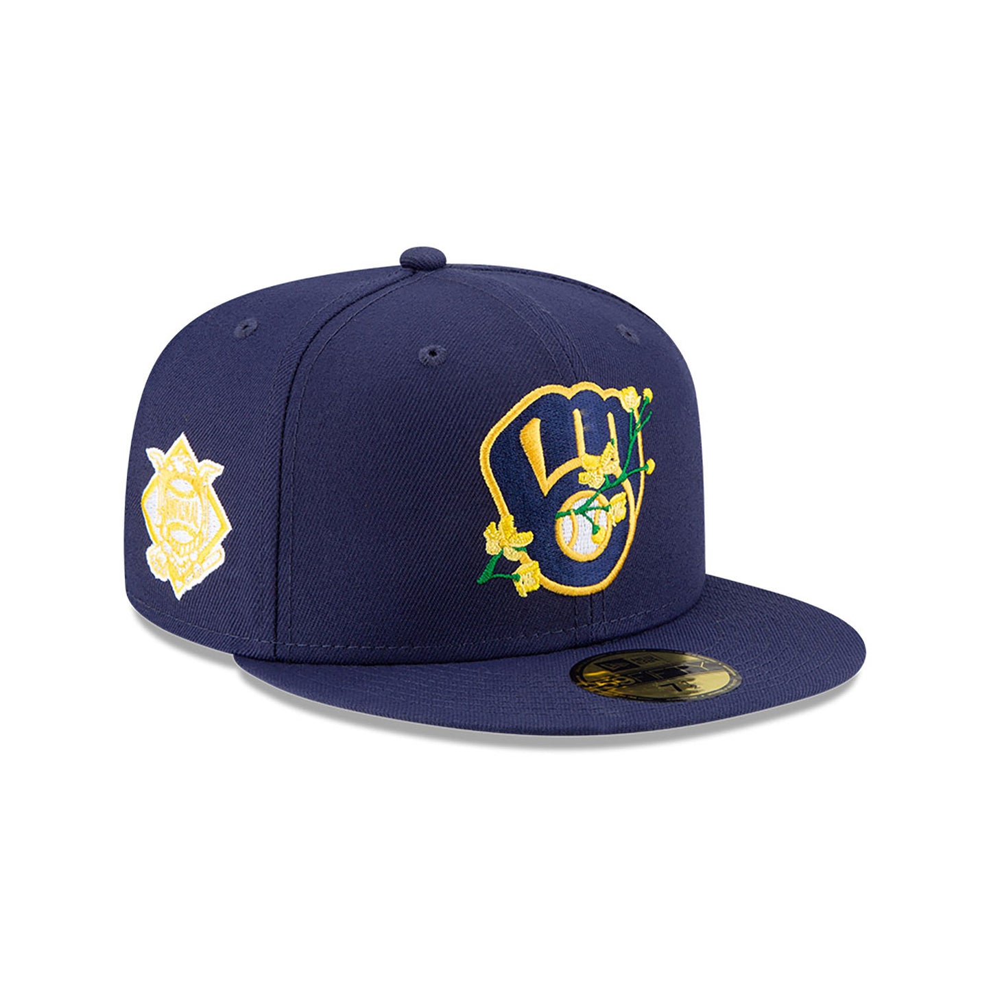 NEW ERA Milwaukee Brewers Side Patch Bloom Blue 59FIFTY Fitted Cap