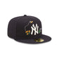NEW ERA New York Yankees Watercolour Floral Navy 59FIFTY Fitted Cap