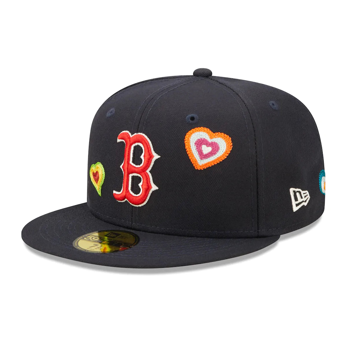 NEW ERA Boston Red Sox Chain Stitch Heart Navy 59FIFTY Fitted Cap