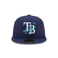 NEW ERA Tampa Bay Rays Side Patch Bloom Blue 59FIFTY Fitted Cap